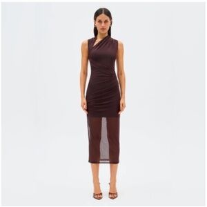 Misha brown midi dress Size M (NWT)